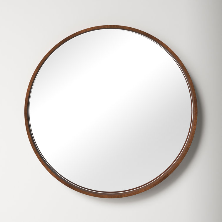Tipton Round Wood Accent Mirror AllModern